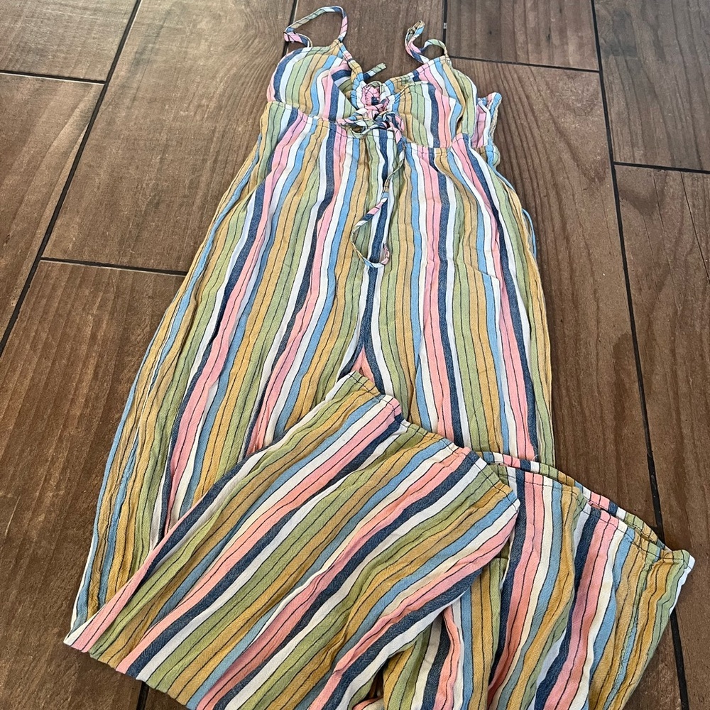 O'NEILL Anabella Womens Jumpsuit Keyhole Cutout Wide Leg Flowy Sz small - Picture 3 of 5